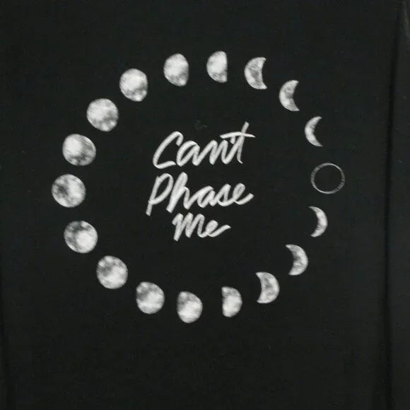 * 2/$15 Old Navy Blue Tank Large Can't Phase Me Moon Moons Luxe Top - Picture 2 of 3
